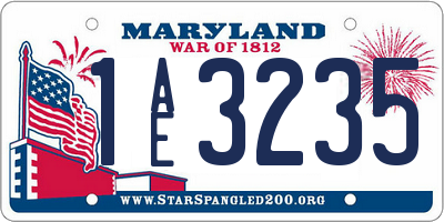 MD license plate 1AE3235