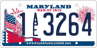 MD license plate 1AE3264