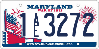 MD license plate 1AE3272