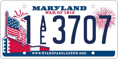 MD license plate 1AE3707