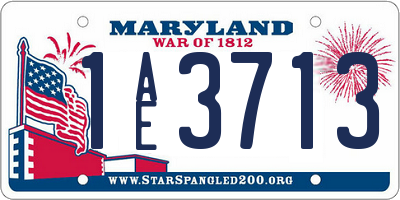MD license plate 1AE3713