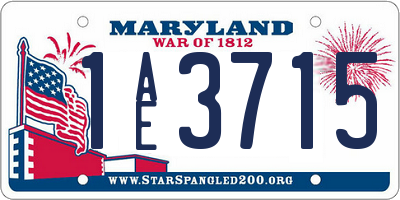 MD license plate 1AE3715