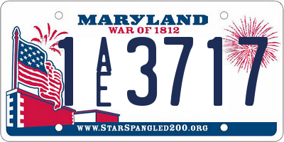 MD license plate 1AE3717