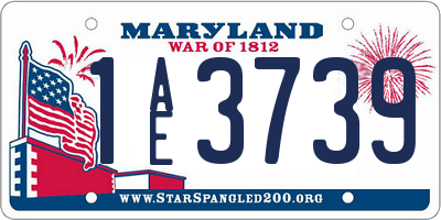 MD license plate 1AE3739
