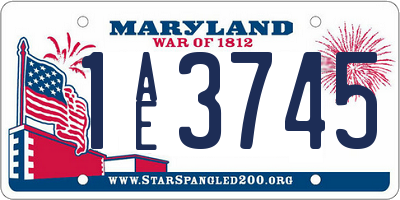 MD license plate 1AE3745
