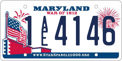 MD license plate 1AE4146
