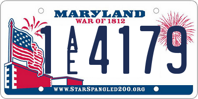 MD license plate 1AE4179