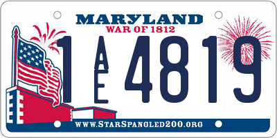 MD license plate 1AE4819