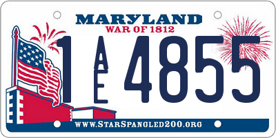 MD license plate 1AE4855