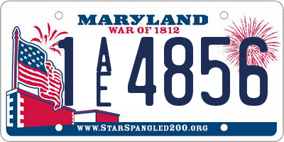 MD license plate 1AE4856
