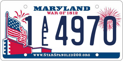 MD license plate 1AE4970