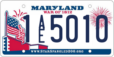 MD license plate 1AE5010