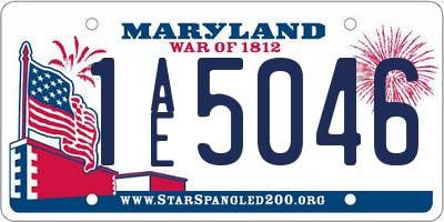 MD license plate 1AE5046