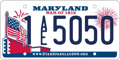 MD license plate 1AE5050