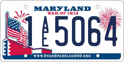MD license plate 1AE5064