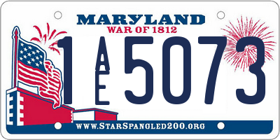 MD license plate 1AE5073