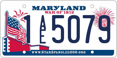 MD license plate 1AE5079