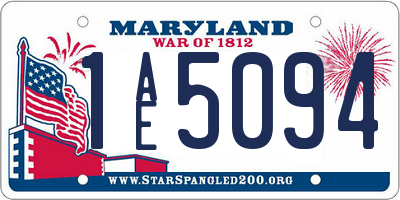 MD license plate 1AE5094