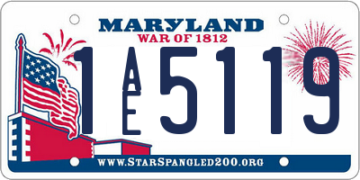 MD license plate 1AE5119