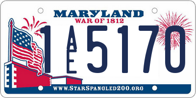 MD license plate 1AE5170