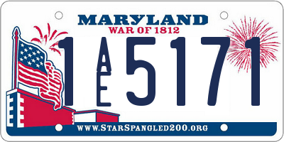 MD license plate 1AE5171