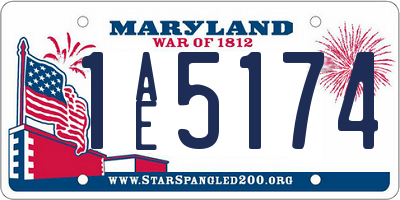 MD license plate 1AE5174