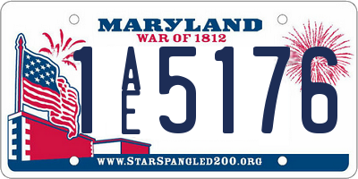 MD license plate 1AE5176