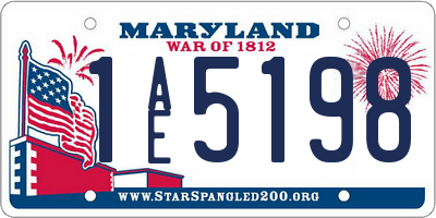 MD license plate 1AE5198