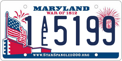 MD license plate 1AE5199