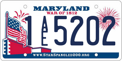 MD license plate 1AE5202