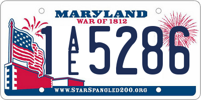 MD license plate 1AE5286