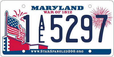 MD license plate 1AE5297