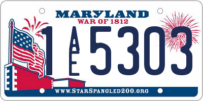 MD license plate 1AE5303