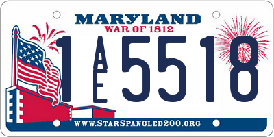 MD license plate 1AE5518