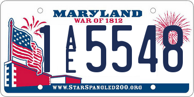 MD license plate 1AE5548