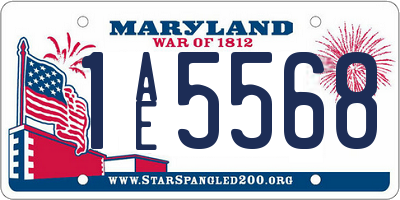 MD license plate 1AE5568