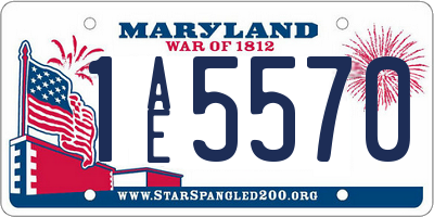 MD license plate 1AE5570