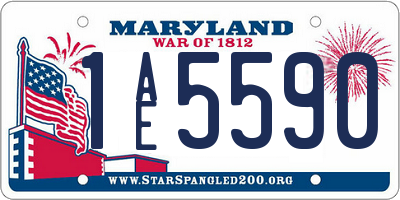 MD license plate 1AE5590