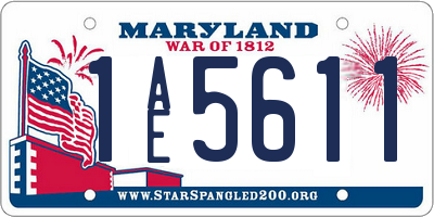 MD license plate 1AE5611