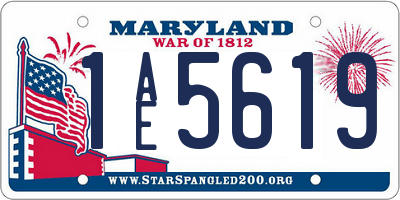 MD license plate 1AE5619
