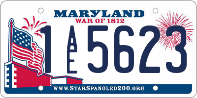 MD license plate 1AE5623