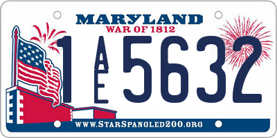 MD license plate 1AE5632