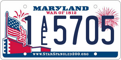 MD license plate 1AE5705