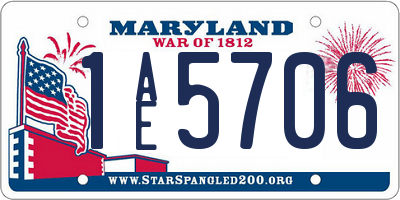 MD license plate 1AE5706
