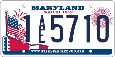 MD license plate 1AE5710