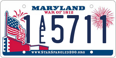 MD license plate 1AE5711