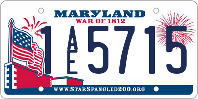 MD license plate 1AE5715