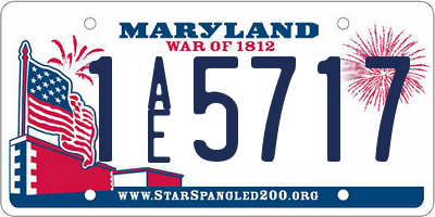 MD license plate 1AE5717