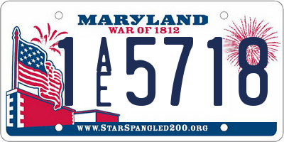 MD license plate 1AE5718