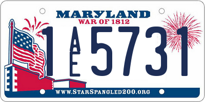MD license plate 1AE5731